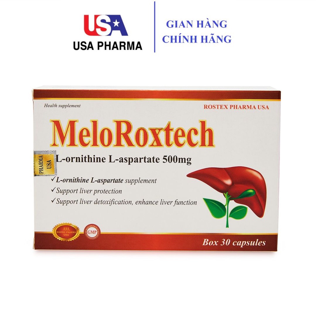 Viên uống bổ gan L-ornithine L-aspartat 500mg hạ men gan - 30 viên