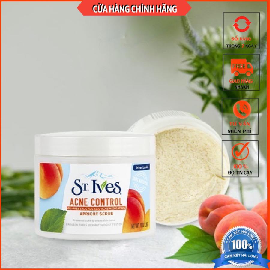 Tẩy da chết dịu nhẹ St.Ives 283gr Apricot Scrub hương mơ dùng cho da mụn nhờn USA #DORIS
