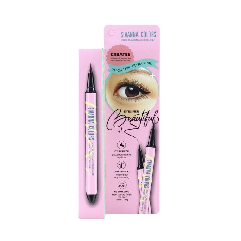 Kẻ mắt nước Sivanna Cool Black Magic Eyeliner 0.8ml