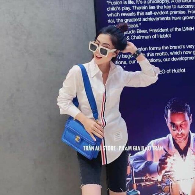 Sơ mi trắng kẻ sọc