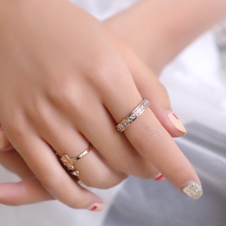 Nhẫn Titan - Diamond line - Tặng Hộp đựng nhẫn