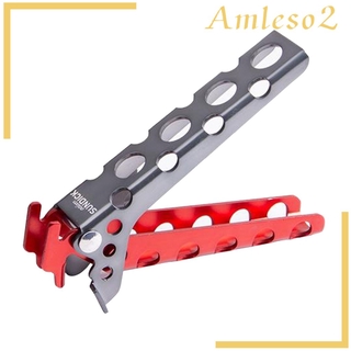 [Amleso2] Kẹp Nhấc Nồi Chảo Bằng Nhôm Màu Đỏ + Xám Cho Cắm Trại