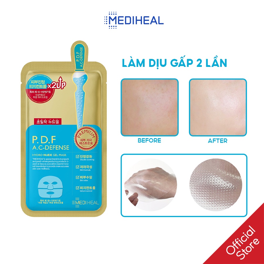 Mặt Nạ Thạch Mát Lạnh Làm Dịu Da Mediheal P.D.F A.C Defense Nude Gel 30g [K18]