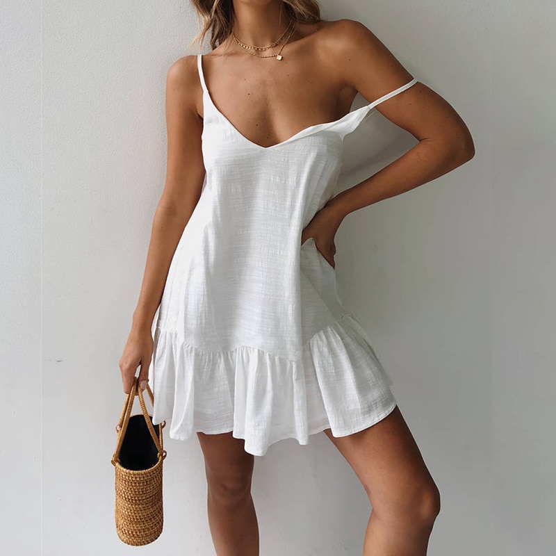 Summer Fashion Flax Cotton Dress For Women