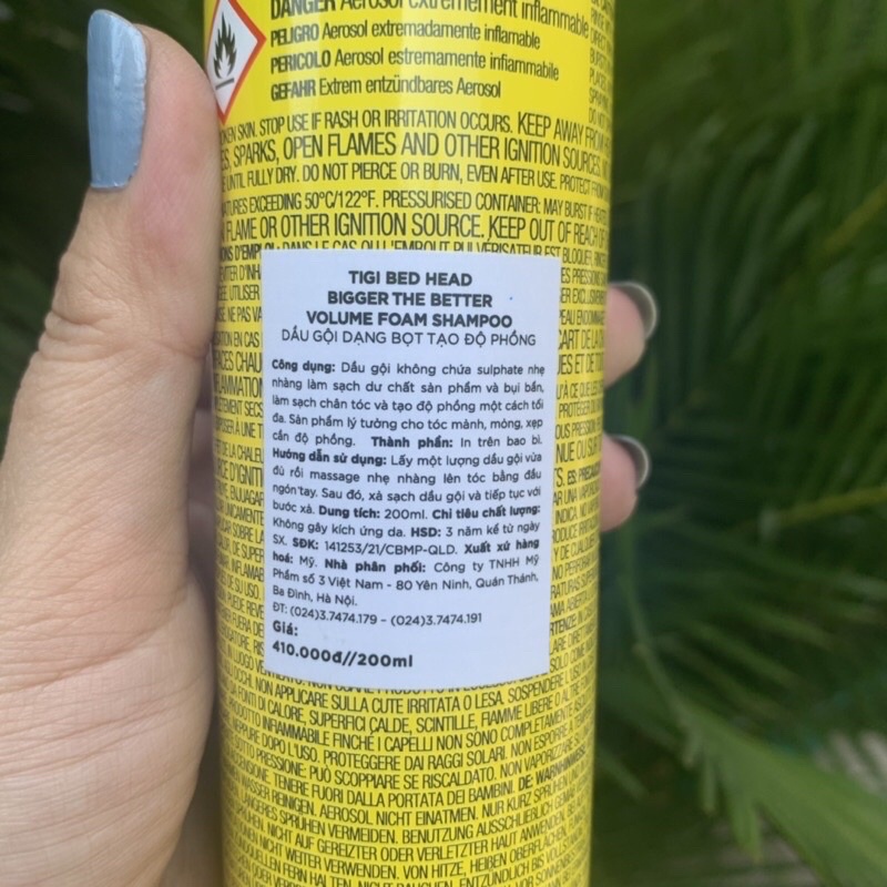 Bộ gội xả tạo độ phồng cho tóc VOLUME BIGGER THE BETTER BED HEAD TIGI 200ml/300ml