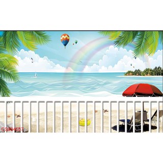 TRANH PHONG CẢNH CỬA SỔ 3D GIÁ RẺ NHIỀU MẪU RÈM CỬA