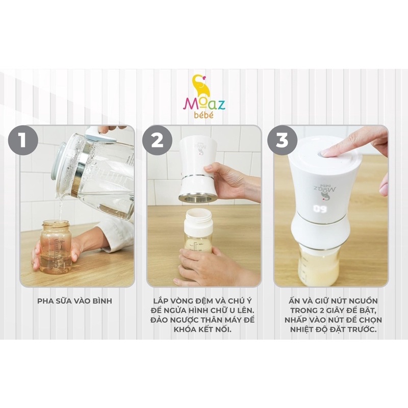 Máy hâm sữa di động cầm tay Moaz BéBé MB-041