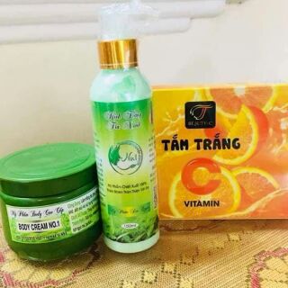 Combo  kem body và kích trắng ,tắm trắng