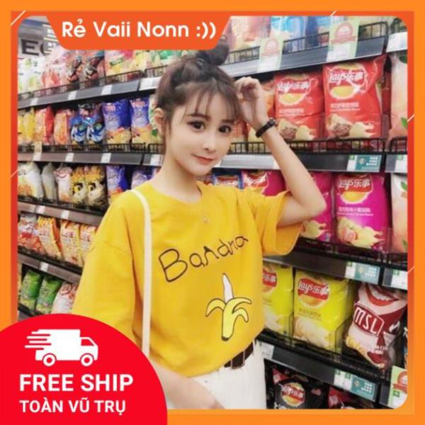 ^^ Áo thun tay lỡ in hình quả chuối 🍌🍌🍌