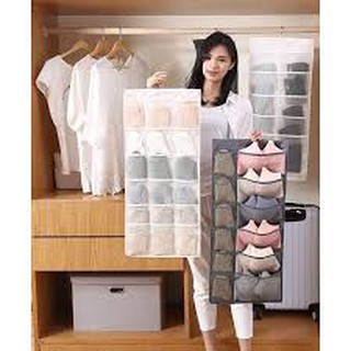 Túi treo đựng đồ lót 2 mặt - 12 ngăn siêu tiện ích