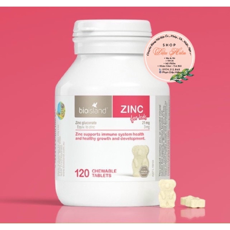 Kẹo kẽm ZinC Bio island 120 viên