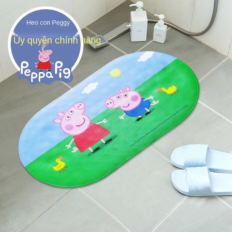 Thảm chống trượt phòng tắm hoạt hình cho trẻ em bồn cầu và toilet trơn nước mat PVC không phai