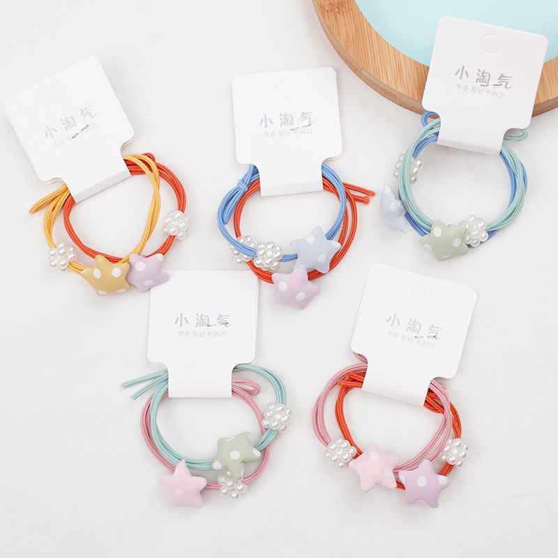 Dây cột tóc đính hạt đơn giản dễ thương cho nữ