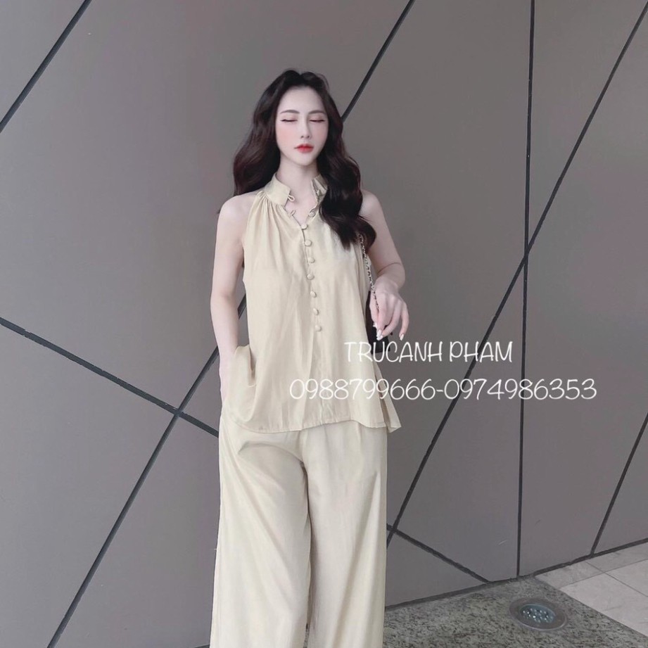 bộ đũi nữ quần dài ống rộng tôn dáng 2 chi tiết quần suông ống rộng và áo đũi chất mềm thoáng mịn ulzzang xiao chất đẹp