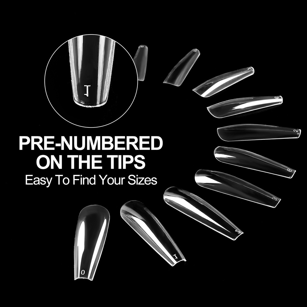 [Hàng mới về] Set 100 móng tay giả trong suốt