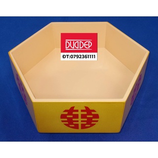 TRÁP GỖ SƠN MÀI  LỤC GIÁC CAO CẤP ĐK 40,43CM