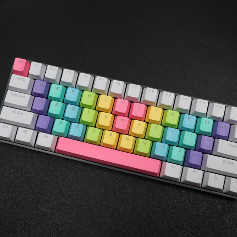 Bộ Phím Rời PBT 39 Phím Màu Cầu Vồng Hai Màu Cho Cherry