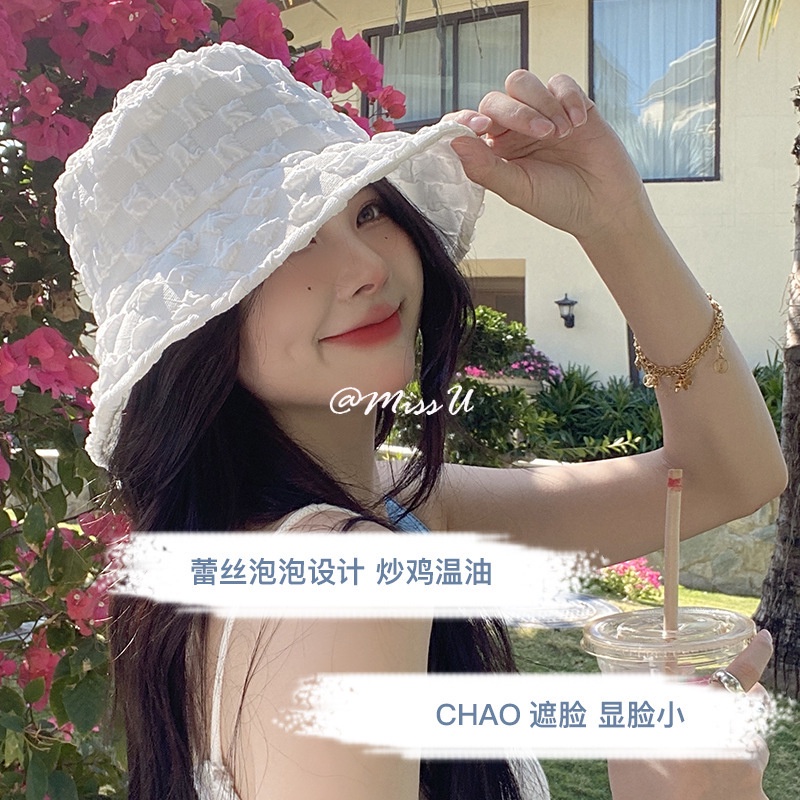 Mũ Tai Bèo Chống Nắng Xếp Ly Vải Mềm Kiểu Hàn Quốc Thời Trang Mùa Hè Cho Nữ