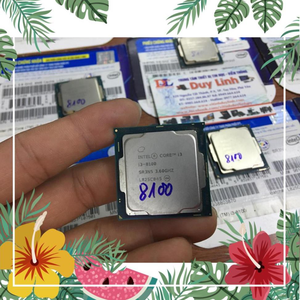 CPU intel core i3-8100,9100,9100F socket 1151 V2 chạy main h310, b360, b365, z370