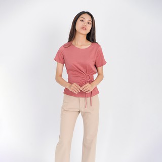 Áo kiểu công sở thời trang Eden rút dây eo - ASM086