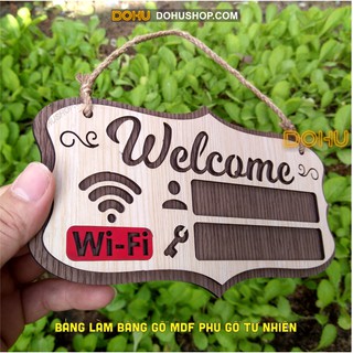 Bảng password wifi gỗ treo tường trang trí quán cafe, homestay, nhà nghỉ, khách sạn - giá xưởng siêu rẻ