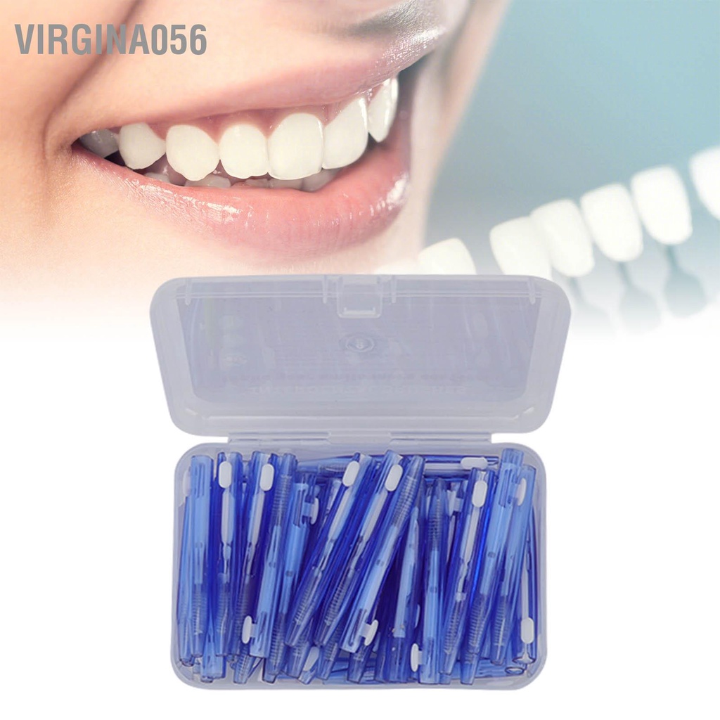 Có thể bán buôn 60 cái Bàn chải kẽ răng Dụng cụ làm sạch niềng mỏng thực tế với tay cầm PP cho người lớn Trẻ em Chăm sóc chỉnh nha Virgina056 Hàng giao ngay