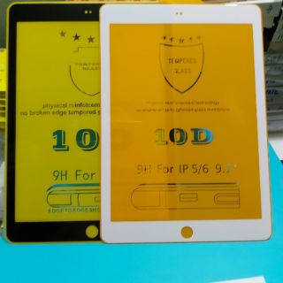 Kính cường lực 10D Full màn IPAD  Air/Air 2/pro 9.7 Full viền màu siêu