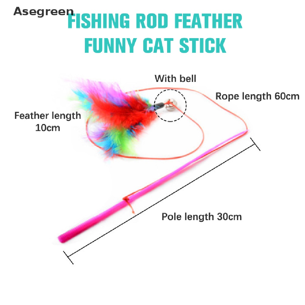 Đồ chơi lông vũ lắc chuông nhiều màu dây co giãn vui nhộn cho mèo cưng