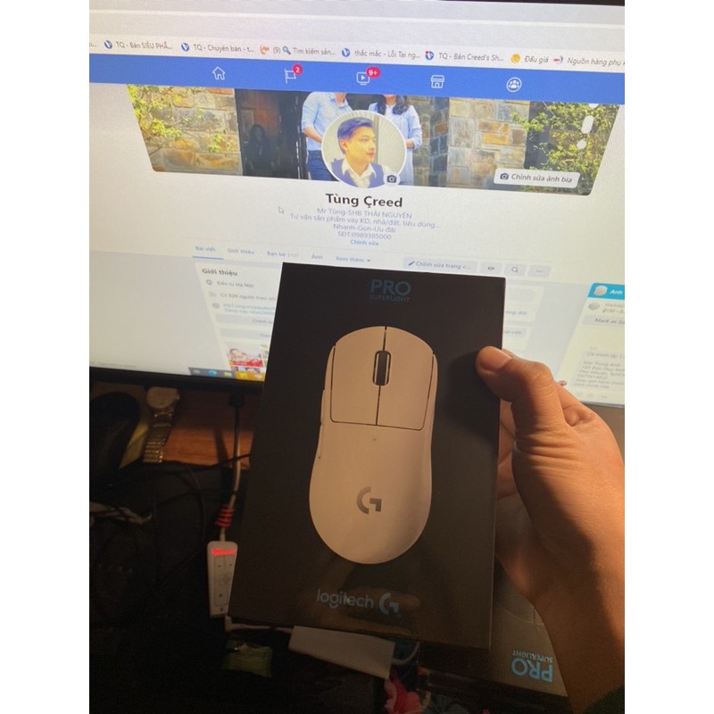 (Siêu rẻ) Chuột Logitech G Pro Superlight X màu trắng/đen chính hãng