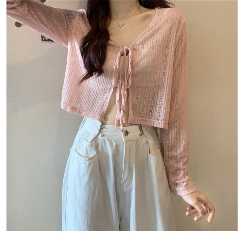 Áo Khoác cardigan Chống Nắng Tay Dài Chất Lụa Mỏng Thời Trang Mùa Hè Cho Nữ