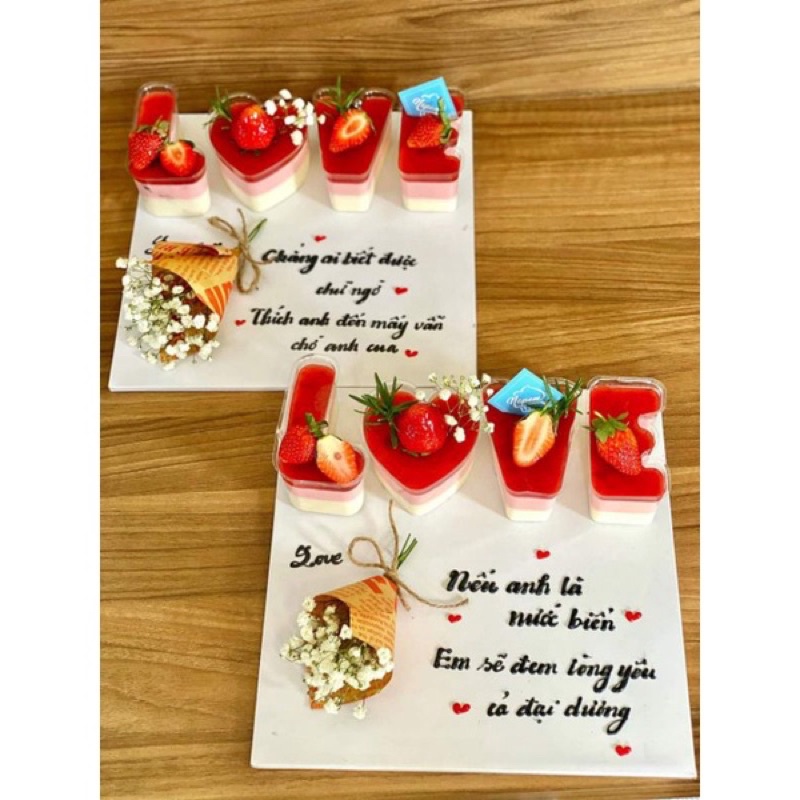 Bánh kem/bánh sinh nhật khuôn chữ LOVE & I❤️U
