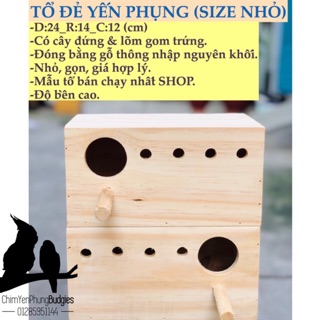 TỔ ĐẺ CHIM YẾN PHỤNG (size nhỏ) - CHẤT LIỆU THÔNG NHẬP KHẨU.