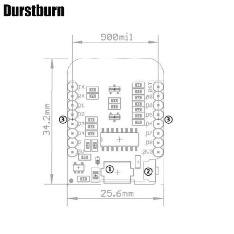 Bảng Mạch Wifi Wemos D1 Mini Nodemcu 4m Bytes Lua Esp8266 Esp-12 Esp-12F