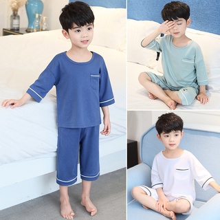 Bộ Đồ Ngủ Ngắn Tay Thời Trang Mùa Hè Dành Cho Bé Trai