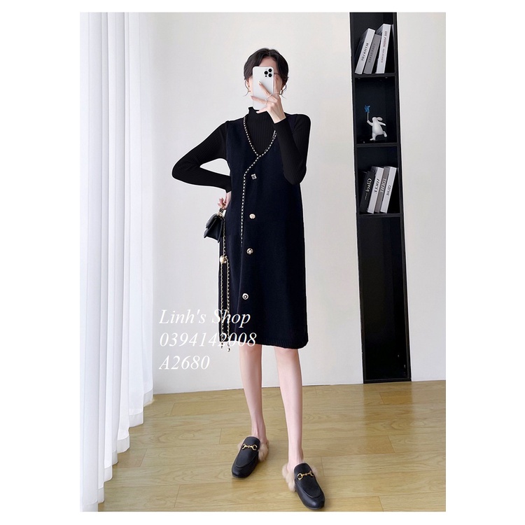 Set Áo Váy Len Lịch Sự Sang Trọng Cao Cấp A2680