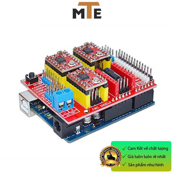 Mạch arduino CNC shield V3 (dùng cho máy CNC, laze, vẽ)