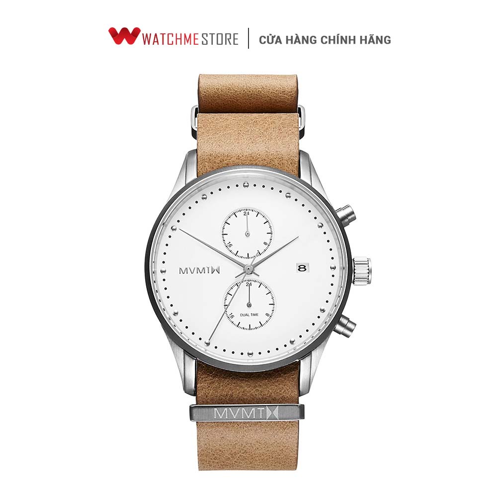 [ ĐẶC BIỆT 18-29.07 - VOUCHER 10%] - Đồng hồ Nam MVMT dây da 42mm - D-MV01-WT