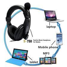 BOKEWU Tai Nghe Có Dây 3.5Mm Tai Nghe Chơi Game Qua Tai Tai Nghe Nhạc Âm Thanh Nổi Âm Thanh HiFi Bass Có Mic Cho Máy Vi