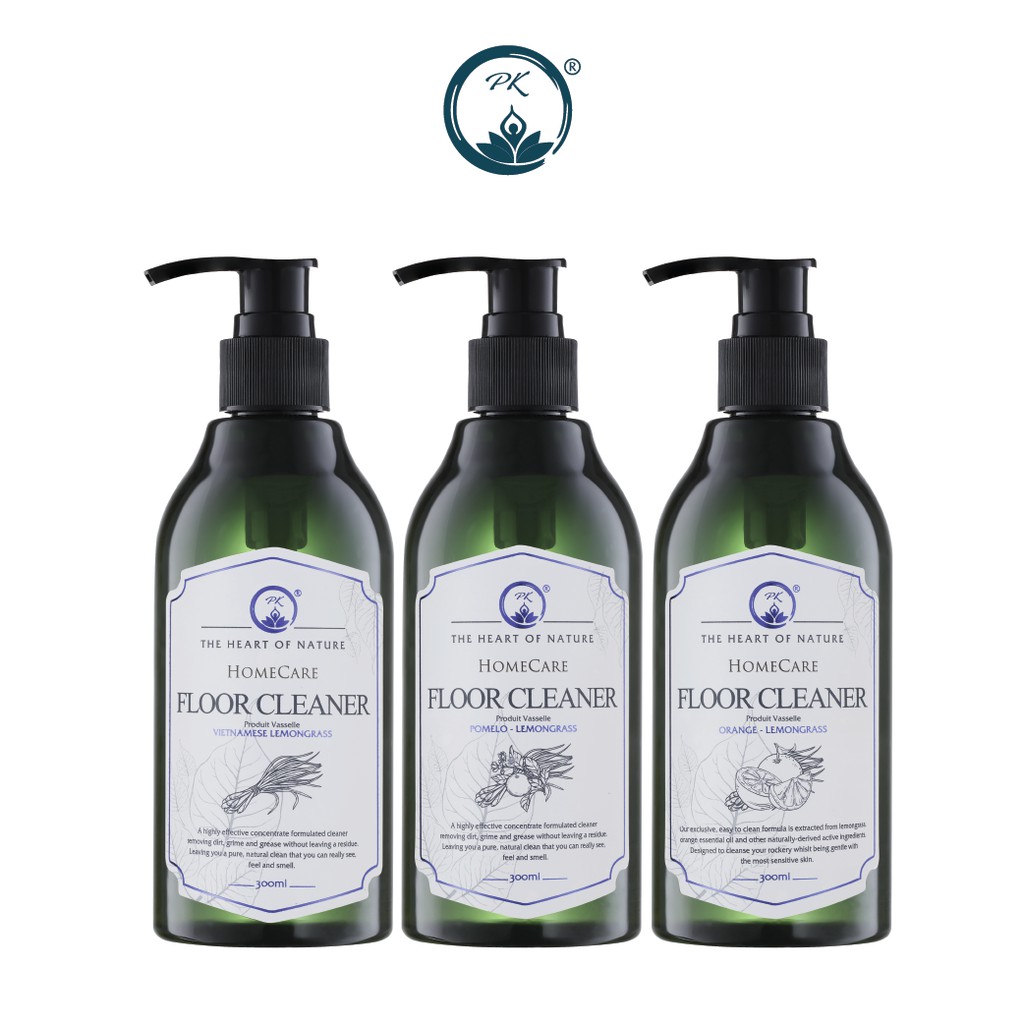 Combo 3 nước lau sàn tinh dầu cao cấp hương Sả Chanh Sả Bưởi Sả Cam PK 300ml/chai