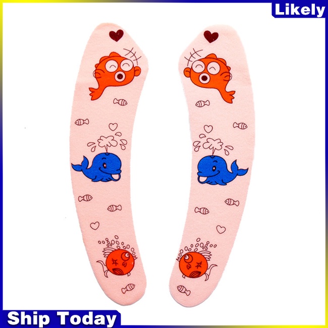 Bộ 2 miếng lót bệ ngồi bồn cầu bằng vải nỉ + PVC dày dặn chống thấm nước họa tiết hoạt hình dễ thương