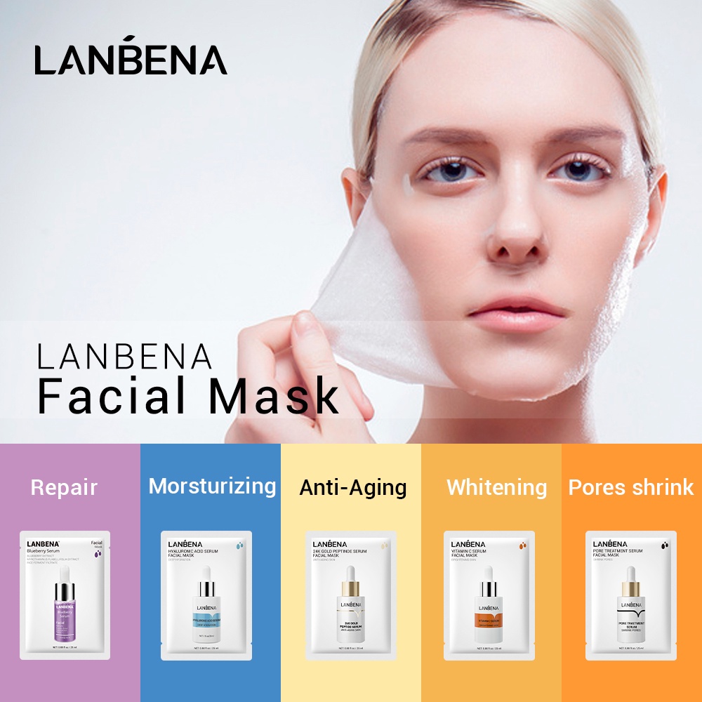 Mặt nạ LANBENA với công nghệ nhật bản giúp dưỡng ẩm làm trắng và chống lão hóa cho da