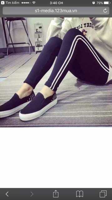 Quần  ôn leggin sọc thể thao nữ
