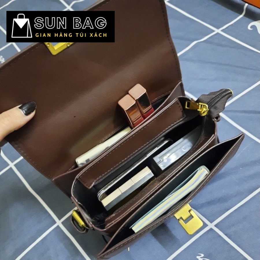 Túi xách nữ đeo chéo, đeo vai, túi đi chơi, đi học, da đẹp, cao cấp size 24cm SB166
