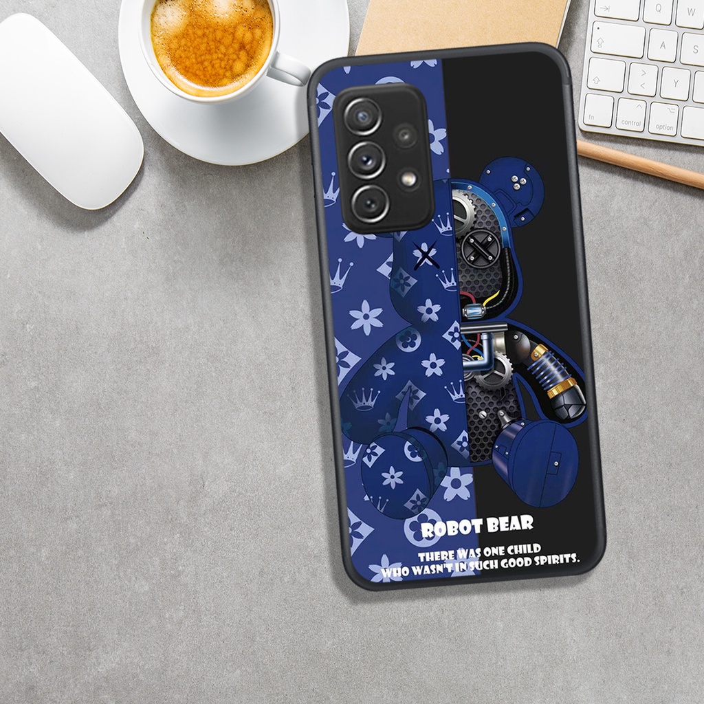 ỐP LƯNG SAMSUNG A73 5G , IN HÌNH GẤU BEAR BRICK ĐẬM CHẤT CÁ TINH.