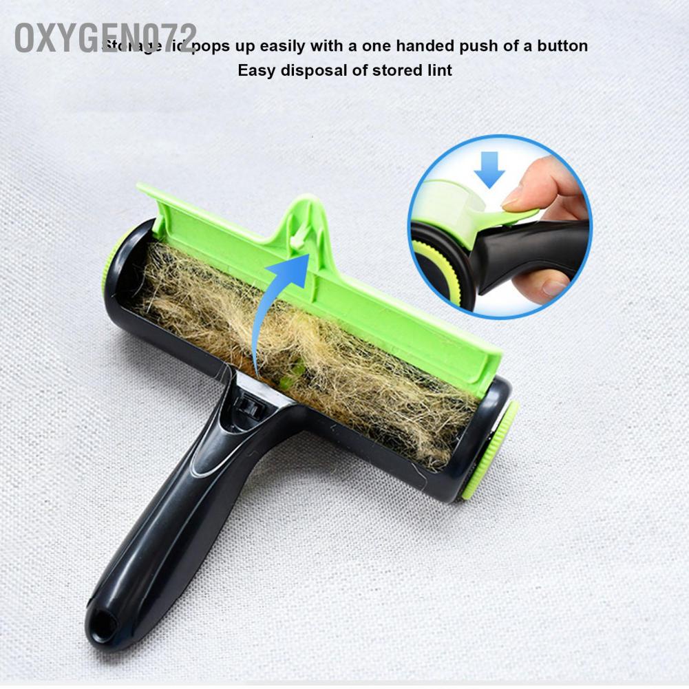 Oxygen072 Cây Lăn Lông Thú Cưng Tẩy lông thú cưng Có thể tái sử dụng hiệu quả Hấp phụ tĩnh điện Bàn chải lăn hai chiều cho chó mèo Miếng Dán Lông Thú Cưng