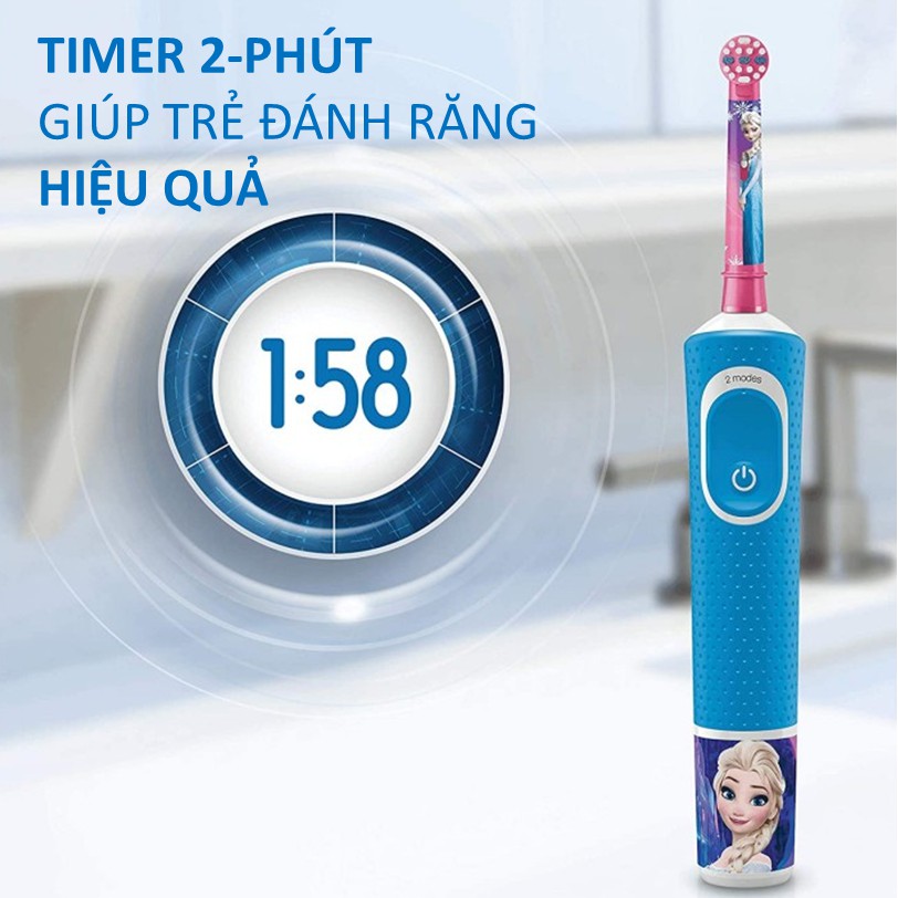 Bàn Chải Điện Cho Bé Từ 3+ Tuổi Oral-B Kids Electric - Nhiều nhân vật hoạt hình Disney