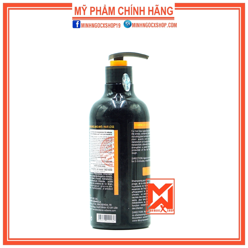 ✅[ Argana ] Lẻ Dầu Gội Hoặc Dầu Xả Argana Phục Hồi Và Ngăn Rụng Tóc 500ML