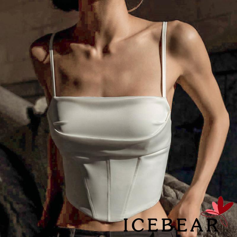 Áo Tank Top Cổ Vuông Không Tay Vạt Chéo Lưng Phong Cách Đường Phố Dành Cho Nữ