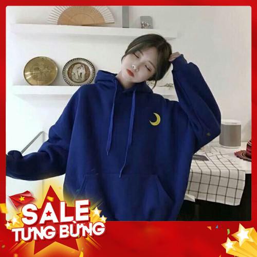Áo nỉ hoodie hình mặt trăng nhỏ..áo khoác nỉ nữ hot
