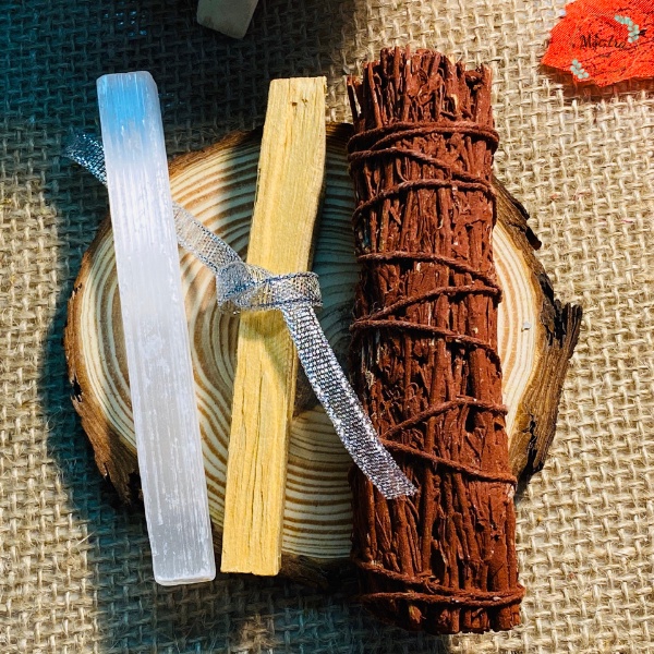 Đá Thanh Tẩy SELENITE, Đá bảo vệ không gian, Thanh 10-12cm